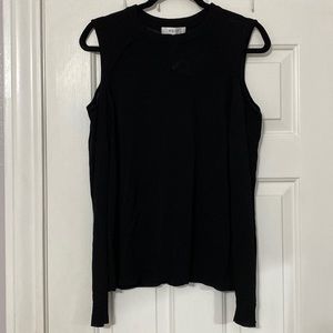 Milly size Medium shoulder cut out black sweater